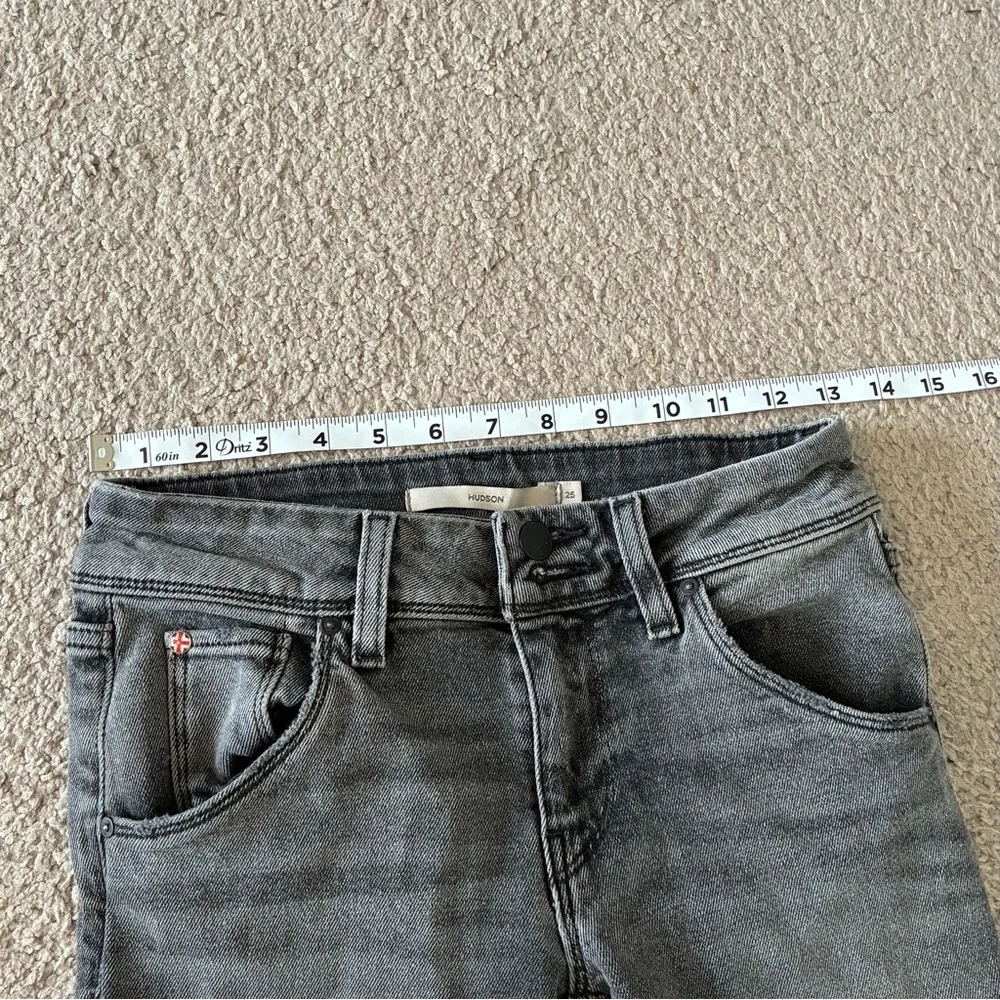 Hudson Jeans Collin Women's Dark Gray Skinny Jeans Size 25 Distressed